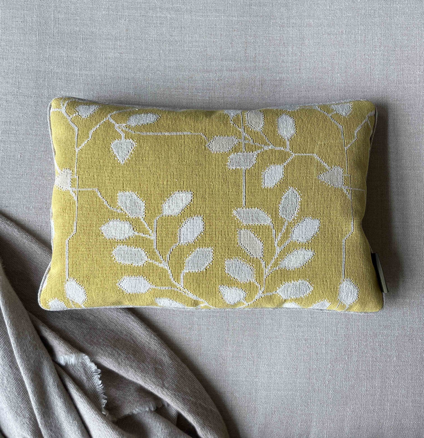 Dandelion Yellow Botanical Lumbar Cushion