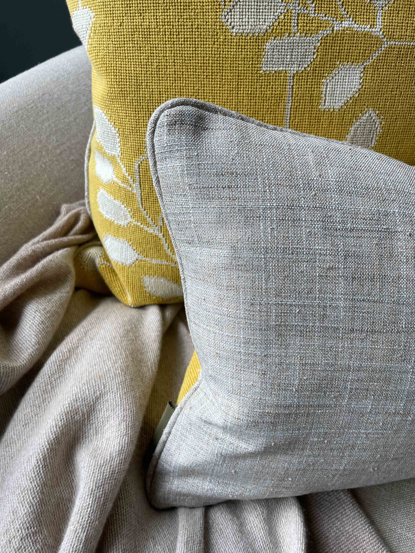 Dandelion Yellow Botanical Lumbar Cushion