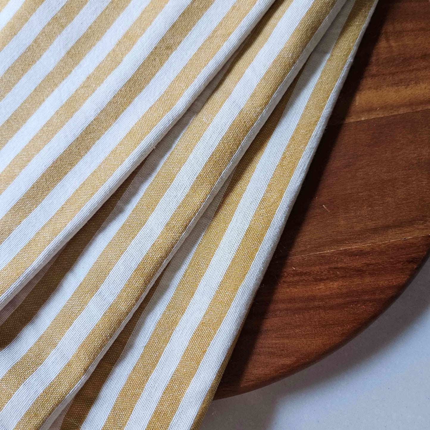 Linen Napkins - Saffron Stripes - Set of 4