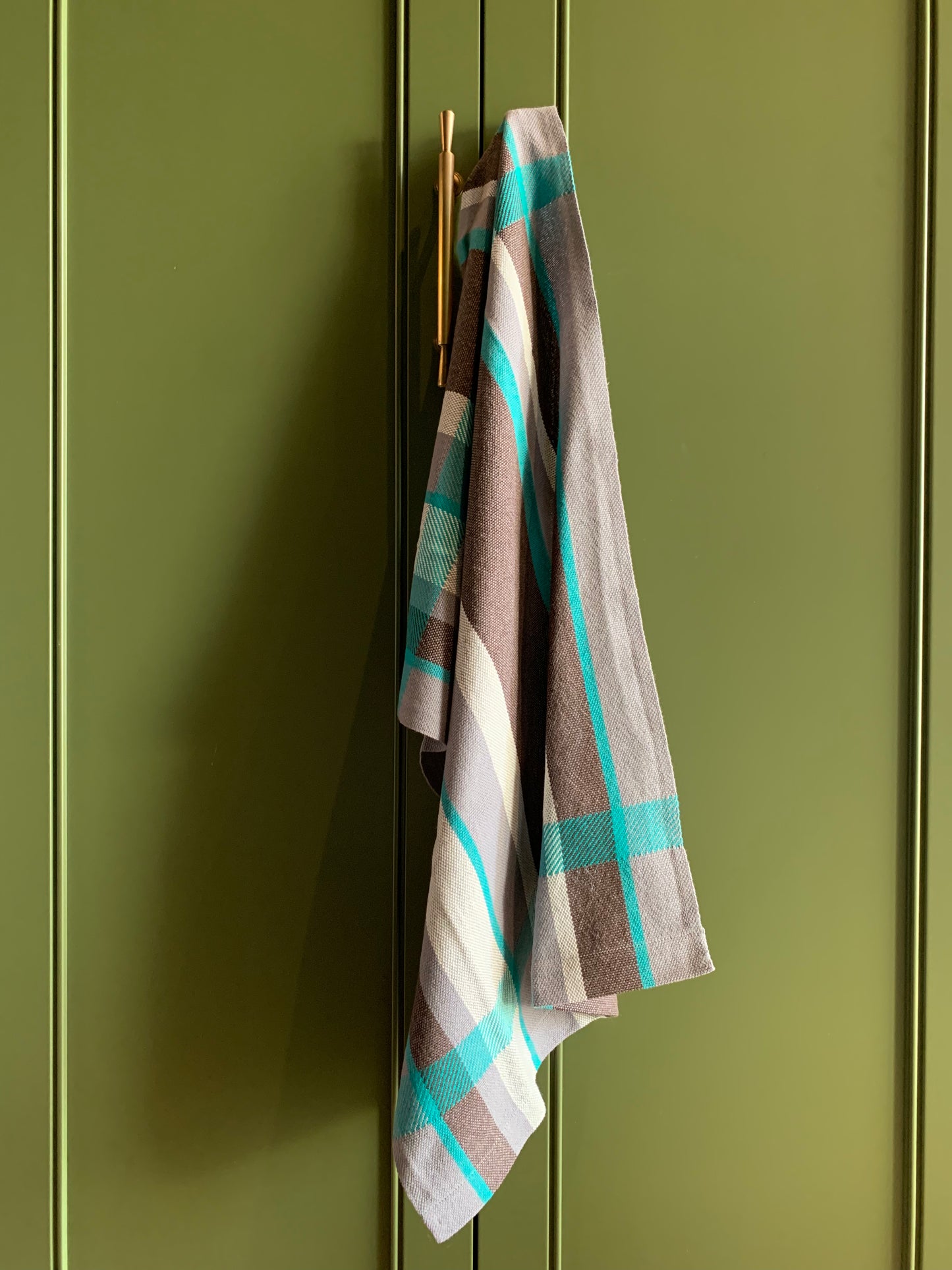 Aqua Multi-Stripe Studio Tea Towels – Set of 2
