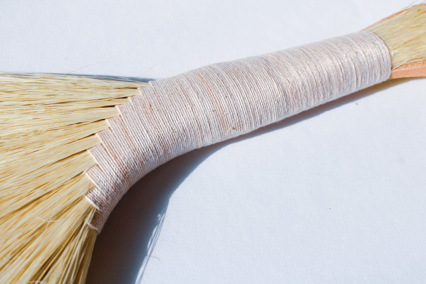 Tampico Wing Broom - Natural with Leather Hanging Strap