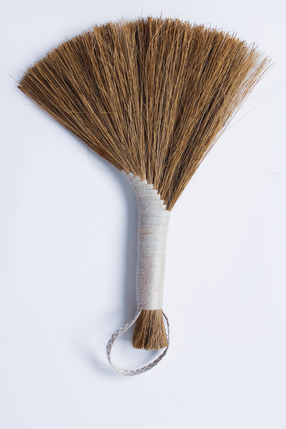 Tampico Wing Broom - Natural with Textile Hanging Strap