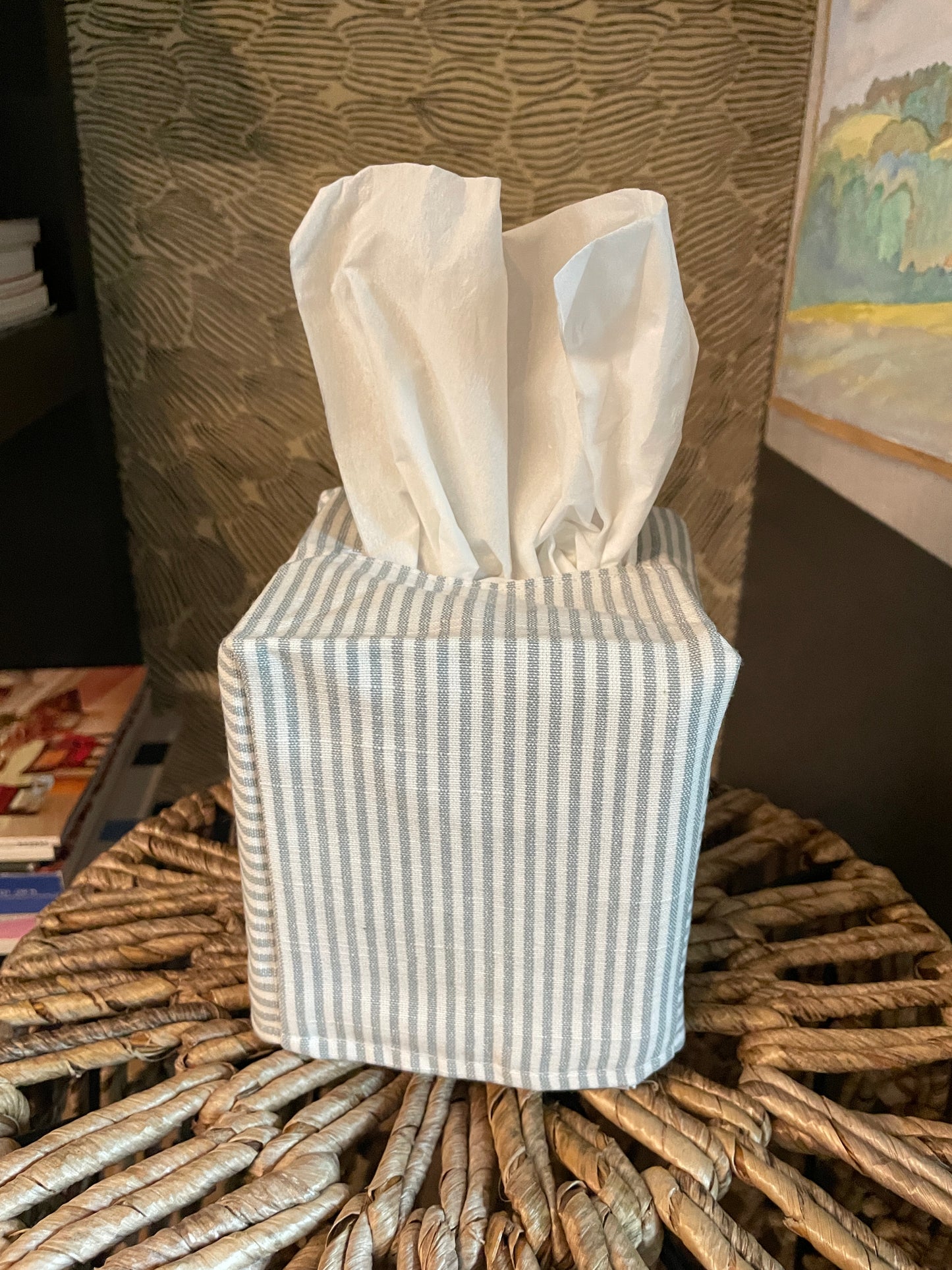 Vertical Stripe Tissue Box Cover