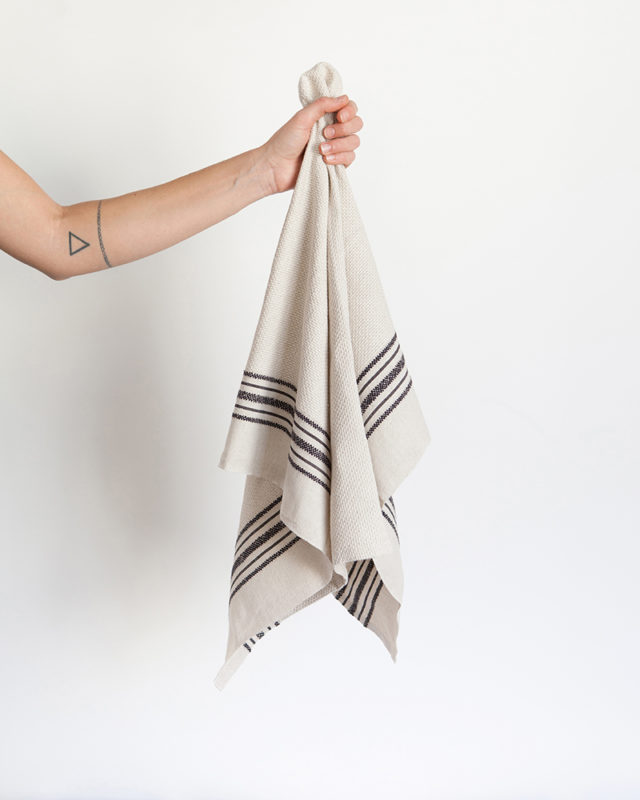 Utility Cloth - Natural & French Navy