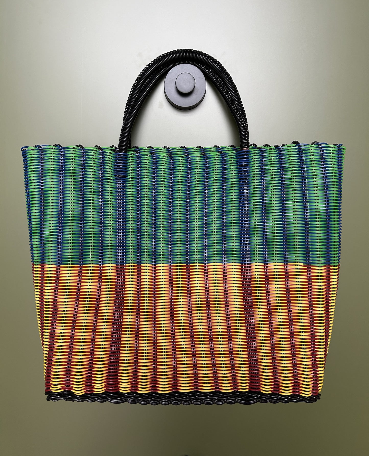 Lime, Denim, Cherry & Sunshine Stripe Weave Bag