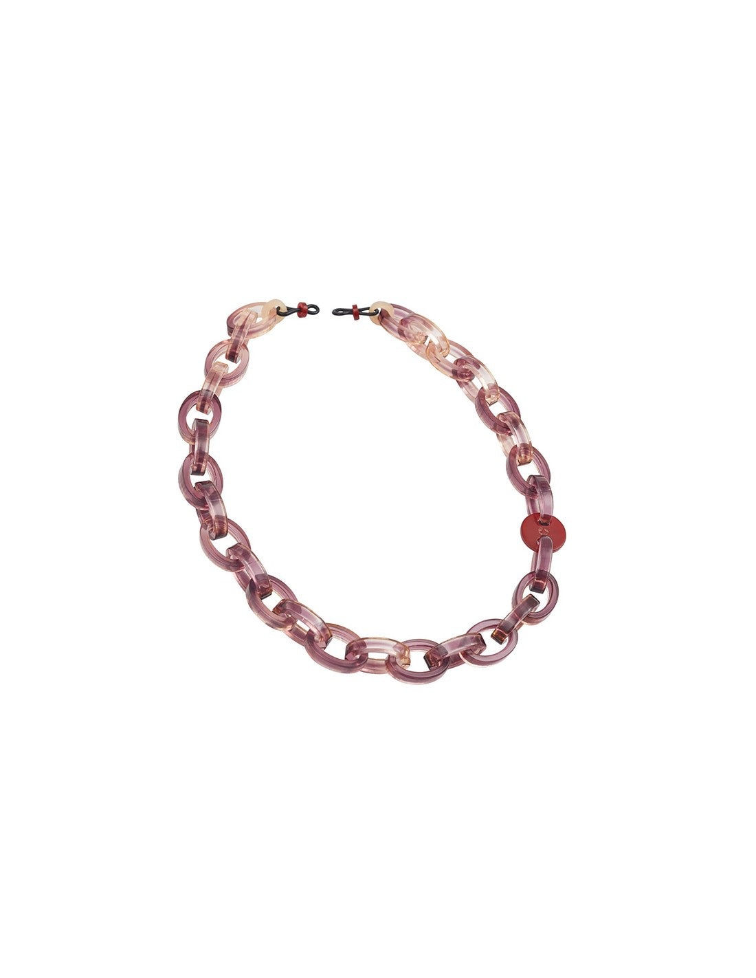 Vita Chunky Acetate Glasses Chain - Rose