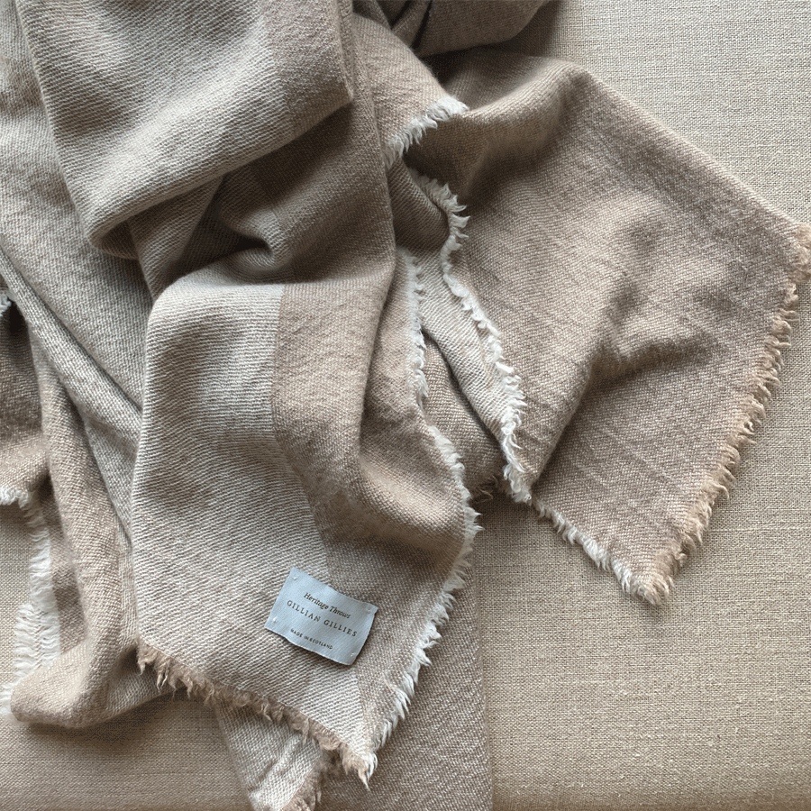 Divide & Conquer Throw- 100% Laundered Cashmere