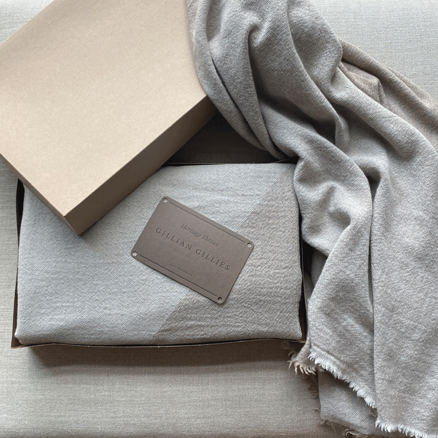 Divide & Conquer Throw- 100% Laundered Cashmere