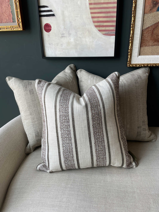 Coco & Linen Marled Stripe Cushion