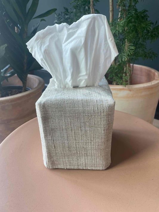 Linen Tissue Box Cover