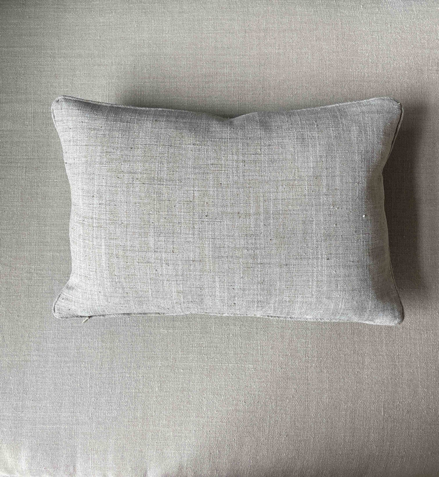 Denim Aztec & Linen Lumbar Cushion