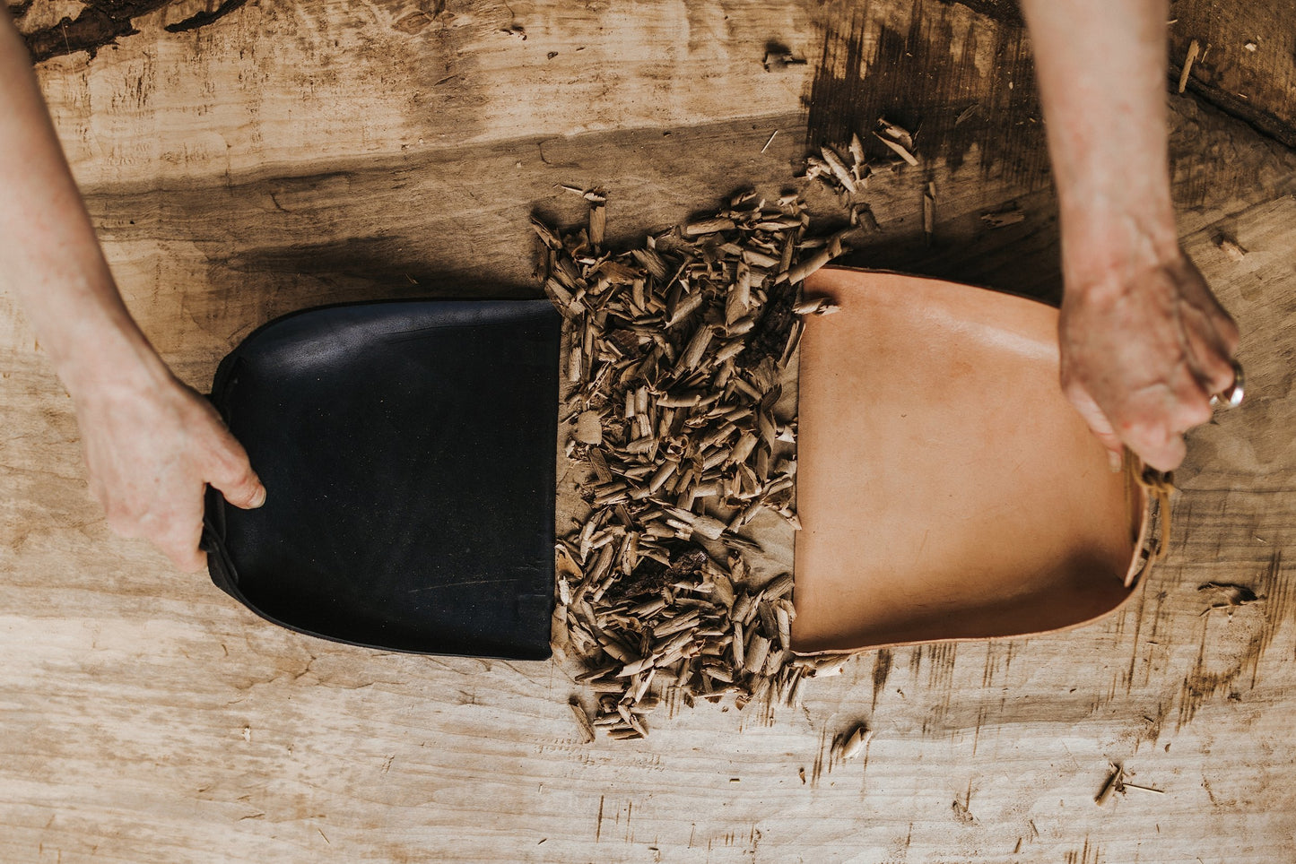 Leather Dustpan - Natural