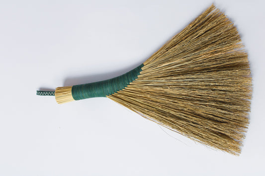 Tampico Wing Broom - Green with Textile Hanging Strap