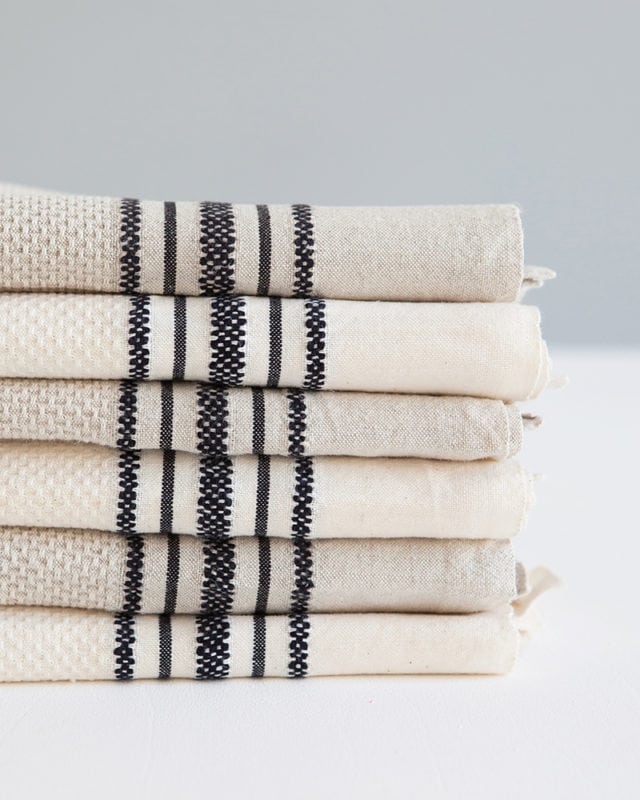 Utility Cloth - Natural & French Navy