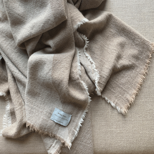 Divide & Conquer Throw- 100% Laundered Cashmere