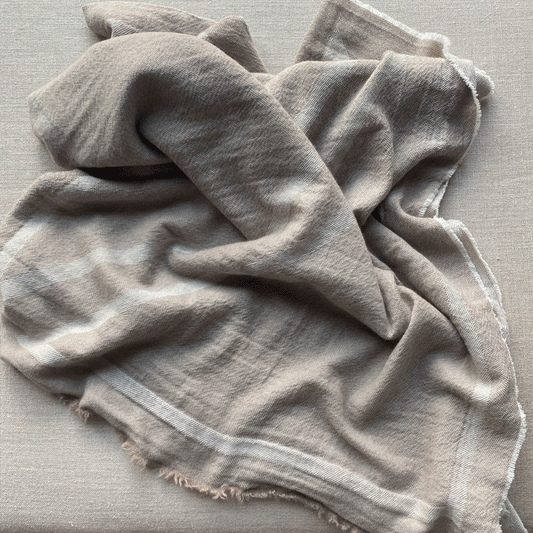 Geometric Throw - 100% Laundered Cashmere